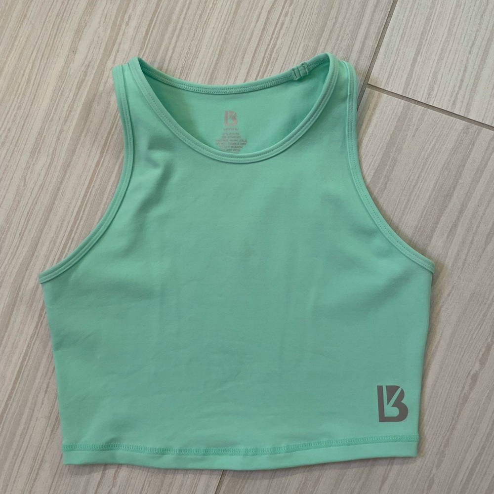 Buffbunny mint crop tank top size M